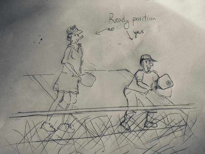 Ready Position: No vs Yes. Illustration by Sweet Pea