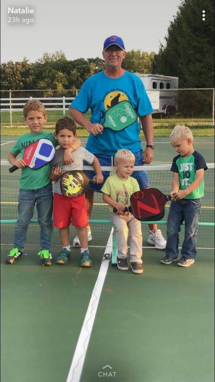 Stephen Soderborg with young players at Da Farm